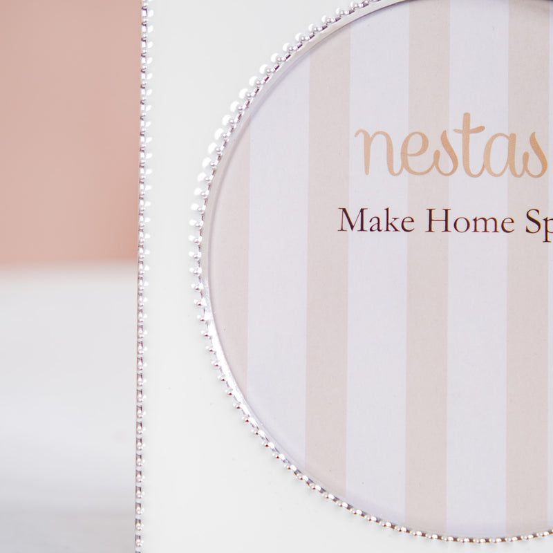 Square Shaped Round Photo Frame White 5"x5"