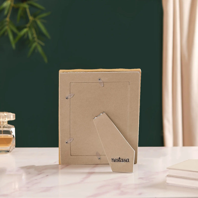 Chic Gold Photo Frame Decor 9.5"x7.5"- Ribbed Photo Frame, Gold Decor Frame, Decorative Ribbed Frame, Gold Photo Frame, Elegant Ribbed Frame