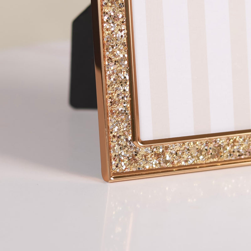 Gold Glossy Modern Photo Frame 7.5"x6"