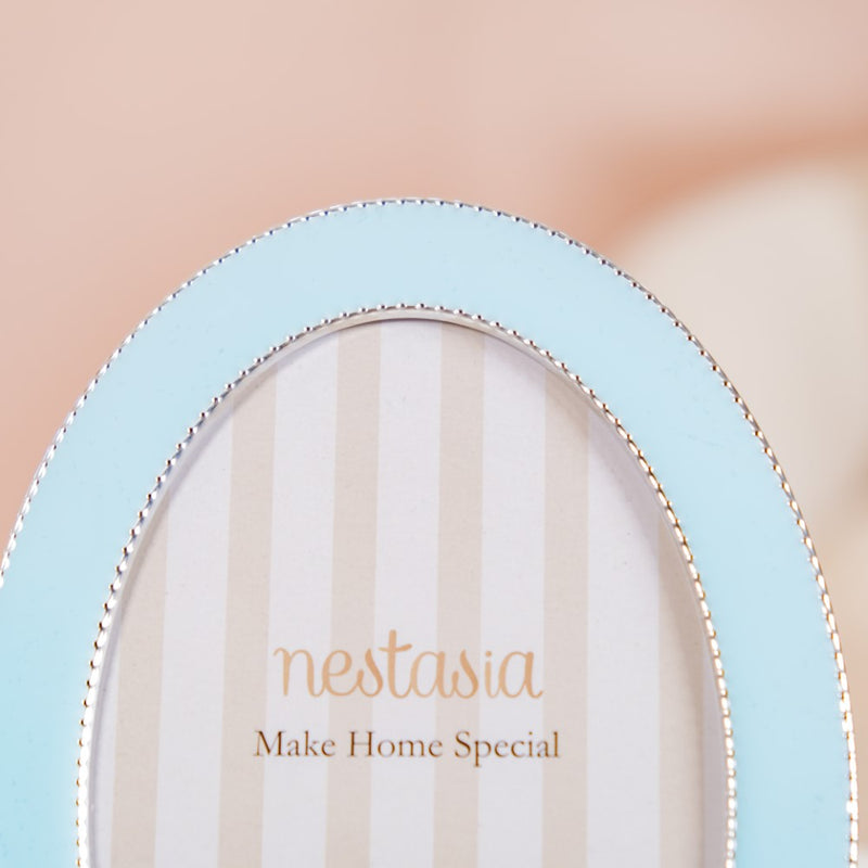 Powder Blue Oval Photo Frame 7"x5"