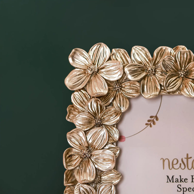 Blooming Garden Table Photo Frame Silver