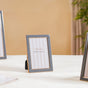 Set Of 3 Desk Photo Frames For Room Decor Grey