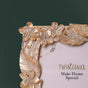 Glam Tropical Picture Frame Gold 9"x7.5" - Gold Tropical Photo Frame, Decorative Tropical Frame, Gold Picture Frame, Tropical Themed Gold Frame