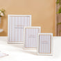 Minimalist Rectangle Photo Frame Set Of 3 White Gold