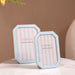Metal Plated Picture Frame Blue Set Of 2