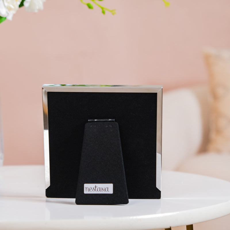 Square Shaped Round Photo Frame White 5"x5"