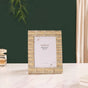 Chic Gold Photo Frame Decor 9.5"x7.5"- Ribbed Photo Frame, Gold Decor Frame, Decorative Ribbed Frame, Gold Photo Frame, Elegant Ribbed Frame