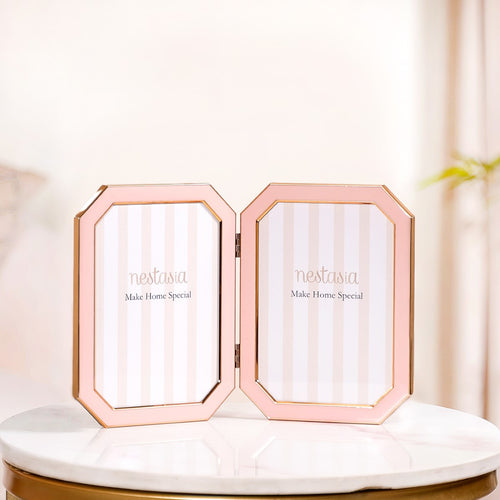 Foldable Double Photo Frame Powder Pink 11