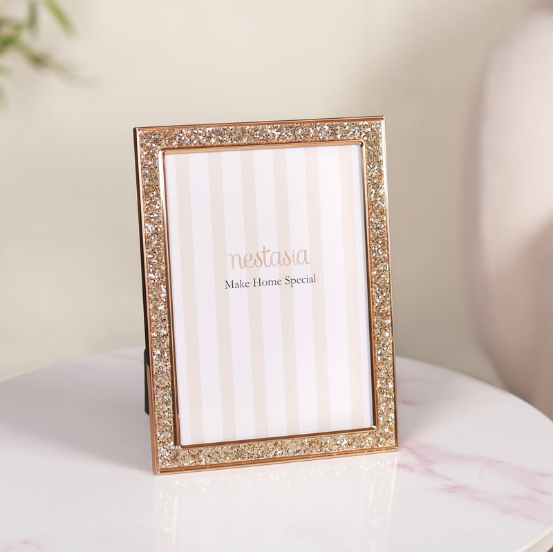 Gold Glossy Modern Photo Frame 7.5"x6"