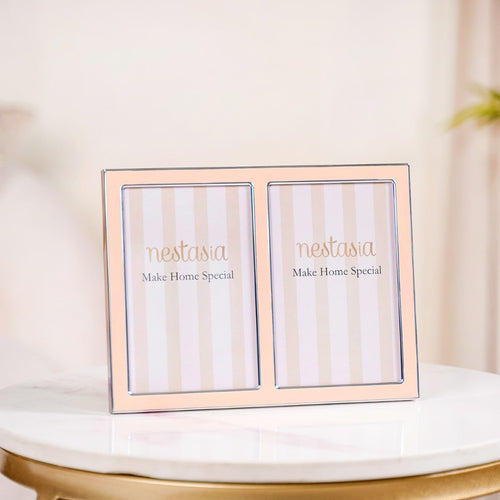 Stylish Double Collage Photo Frame Peach 8.5
