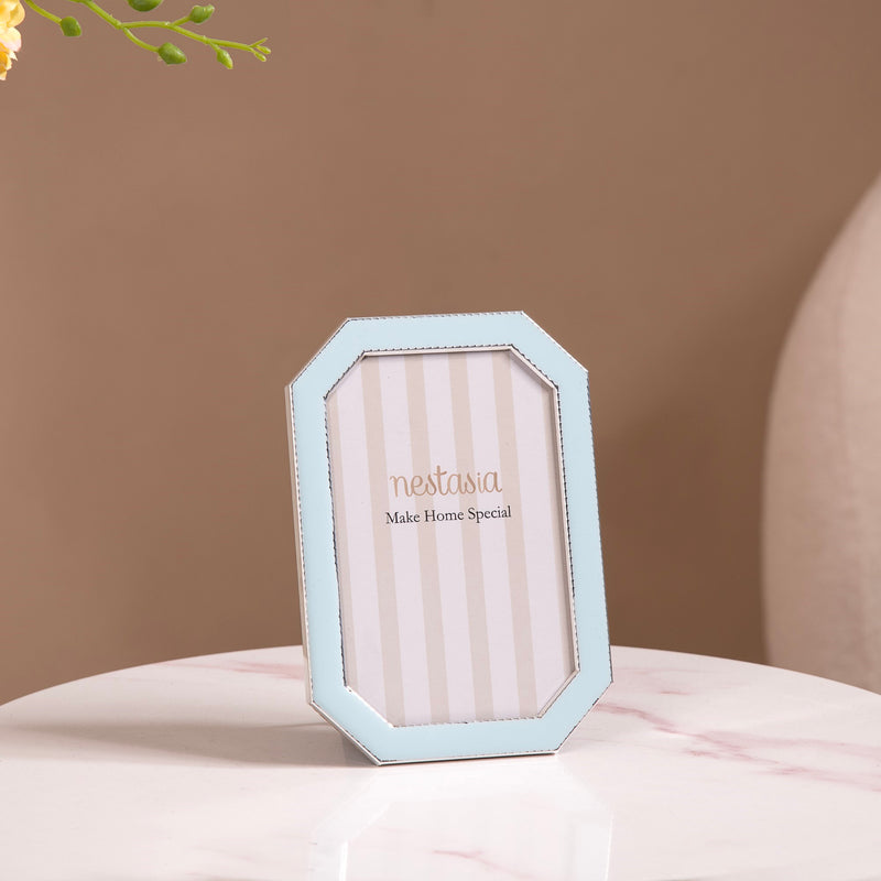 Metal Plated Picture Frame Blue Set Of 2