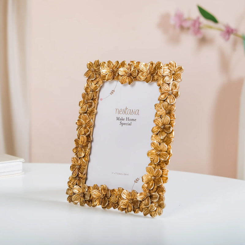 Radiant Floral Family Photo Frame Large