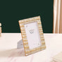 Chic Gold Photo Frame Decor 9.5"x7.5"- Ribbed Photo Frame, Gold Decor Frame, Decorative Ribbed Frame, Gold Photo Frame, Elegant Ribbed Frame