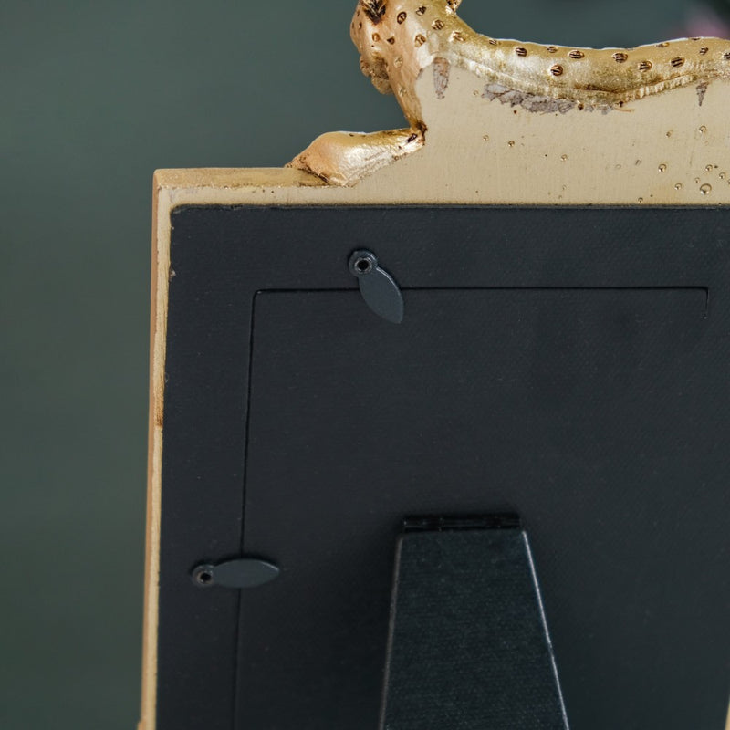 Jungle Resin Photo Frame Gold 8"x6"gold leopard photo frame, resin picture frame, animal-themed decor, stylish home accents