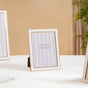 Minimalist Rectangle Photo Frame Set Of 3 White Gold