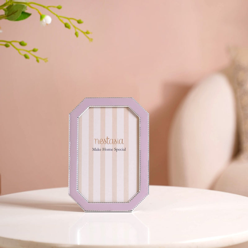 Octagon Metal Picture Frame Lavender Set Of 2