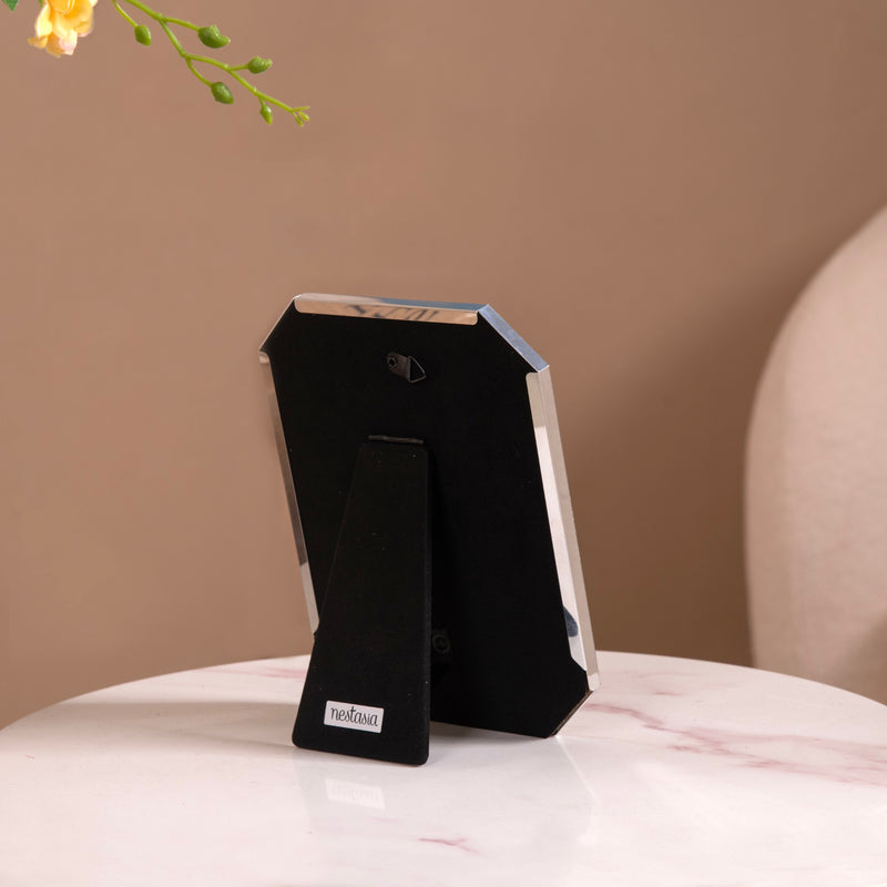 Silver Rim Photo Holder Frame Pink Set Of 2