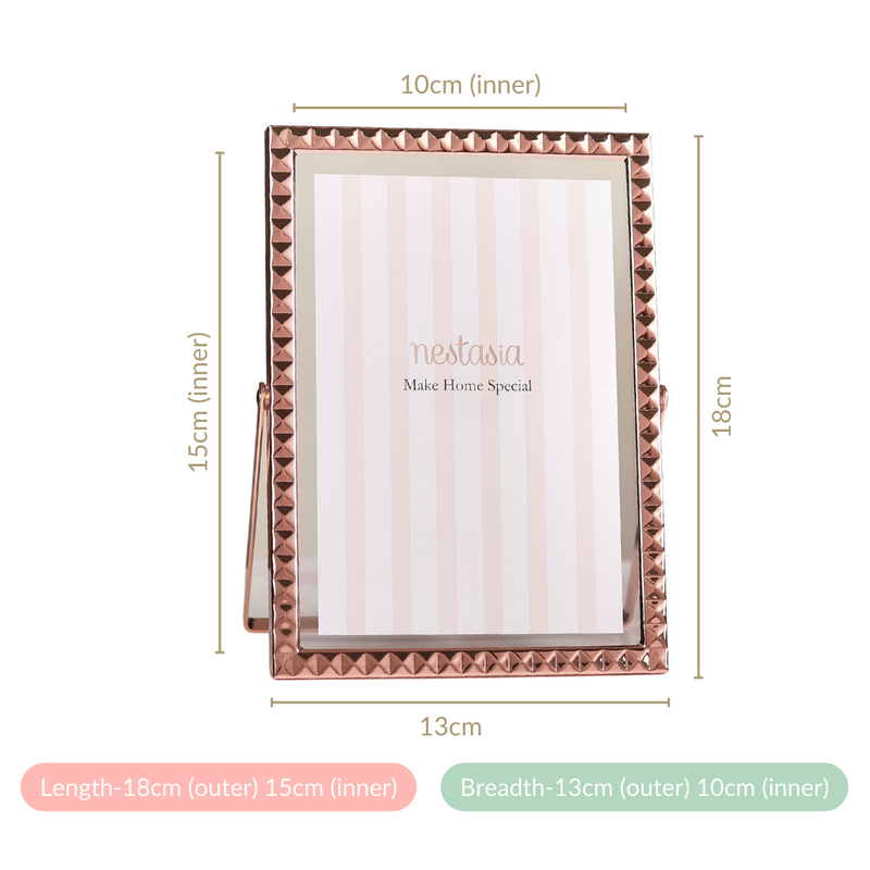 Embossed Metal Photo Frame For Desk