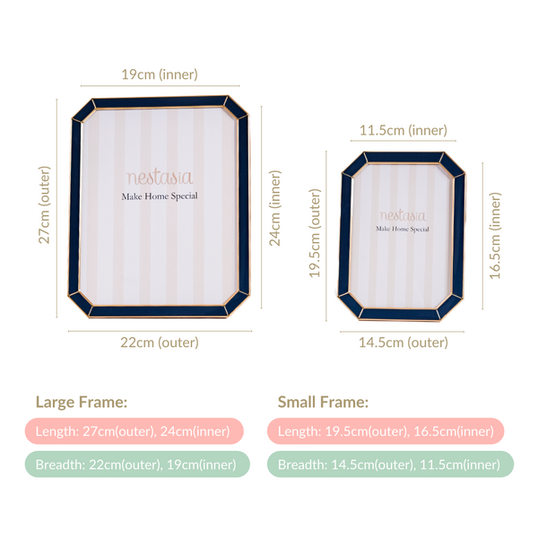 Set Of 2 Golden Rim Picture Frames Online - Premium Photo Frame | Nestasia