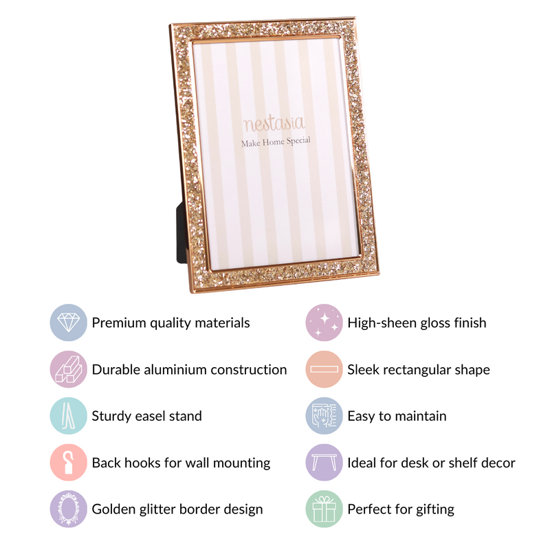 Gold Glossy Modern Photo Frame
