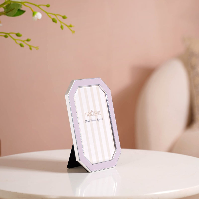 Octagon Metal Picture Frame Lavender Set Of 2