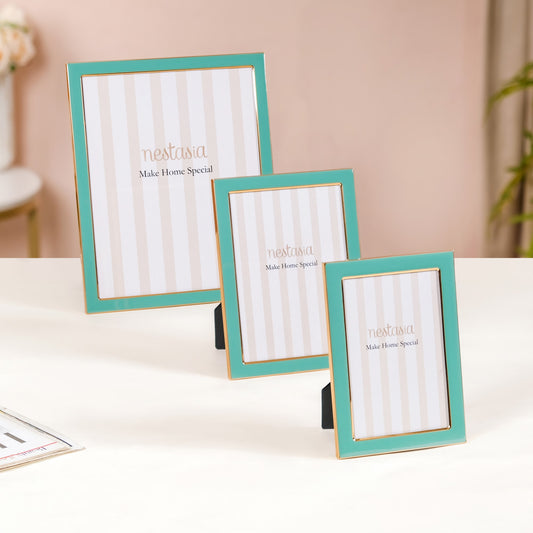 Modern Picture Frames Teal Set Of 3