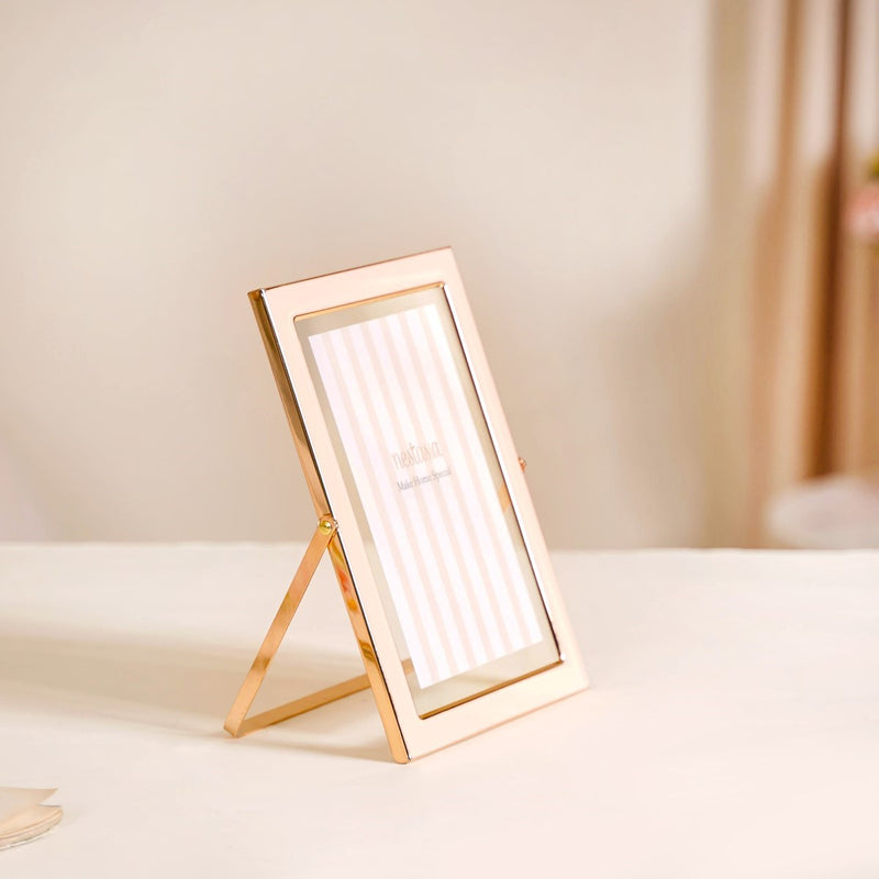 Set Of 3 Individual Tabletop Photo Frames Peach