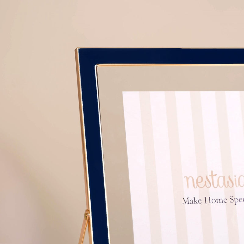 Metal Floating Picture Frame Navy Blue Set Of 3