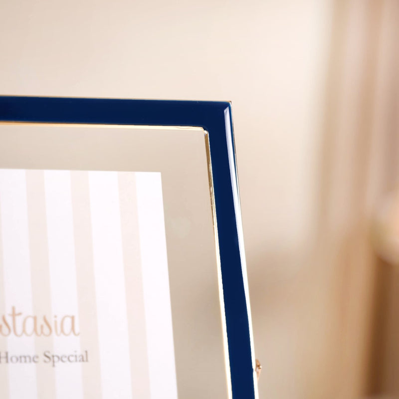 Metal Floating Picture Frame Navy Blue Set Of 3