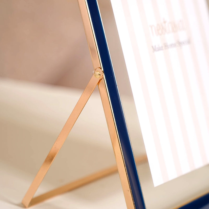 Metal Floating Picture Frame Navy Blue Set Of 3