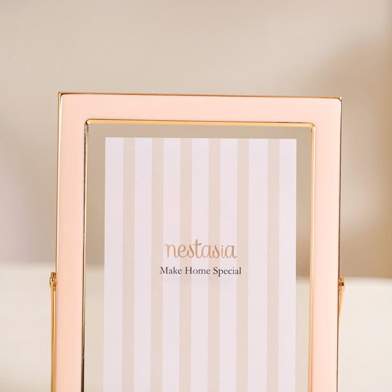 Set Of 3 Individual Tabletop Photo Frames Peach