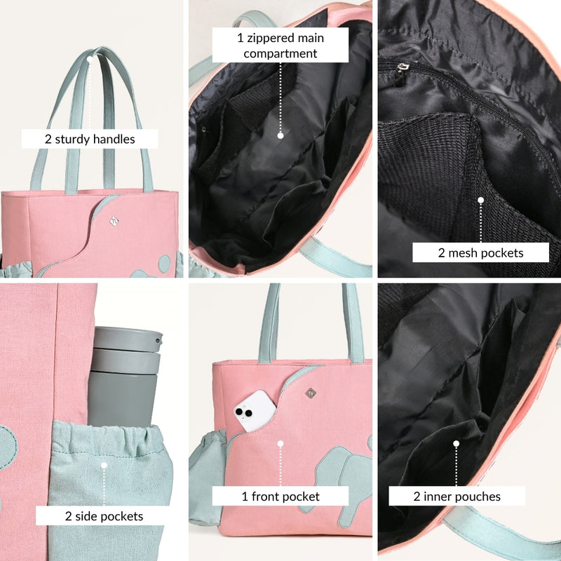 Pickleball Canvas Tote Handbag