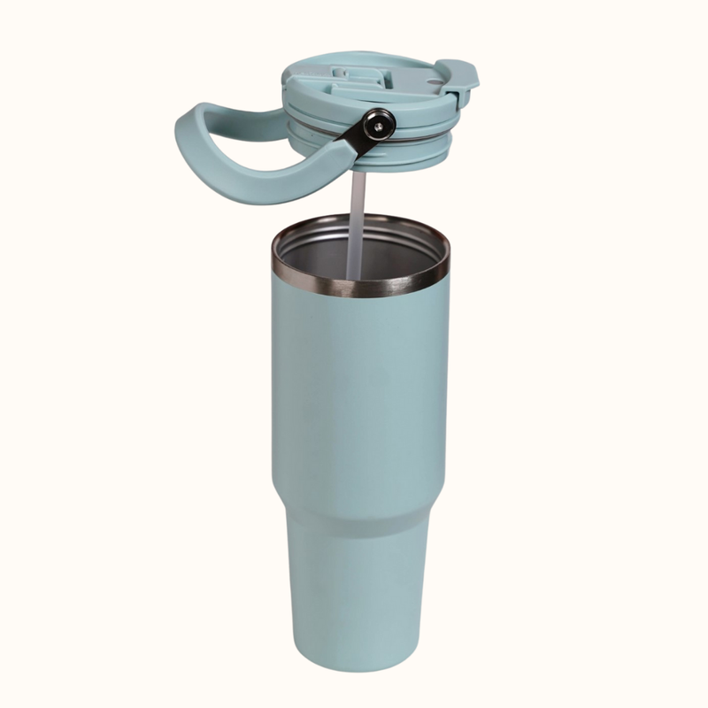 PickSip 40 Insulated Tumbler Bottle With Top Handle Arctic Blue 1200ml