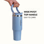 PickSip 40 Insulated Tumbler With Top Handle Blue Frost 1200ml