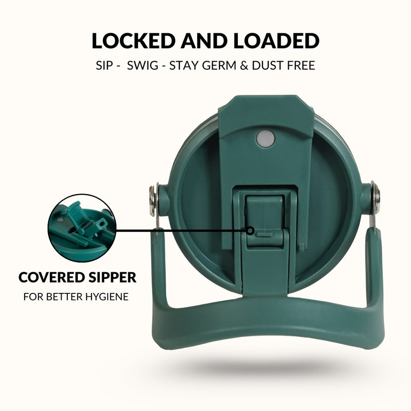 PickSip 40 Insulated Tumbler With Top Handle Emerald Isle 1200ml