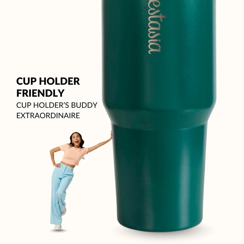 PickSip 40 Insulated Tumbler With Top Handle Emerald Isle 1200ml