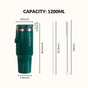 PickSip 40 Insulated Tumbler With Top Handle Emerald Isle 1200ml