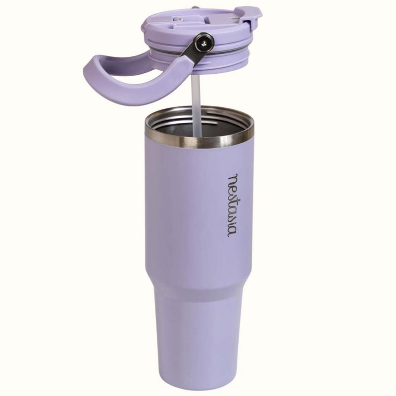PickSip 40 Insulated Tumbler With Top Handle Periwinkle 1200ml
