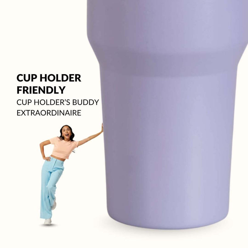 PickSip 40 Insulated Tumbler With Top Handle Periwinkle 1200ml