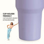 PickSip 40 Insulated Tumbler With Top Handle Periwinkle 1200ml