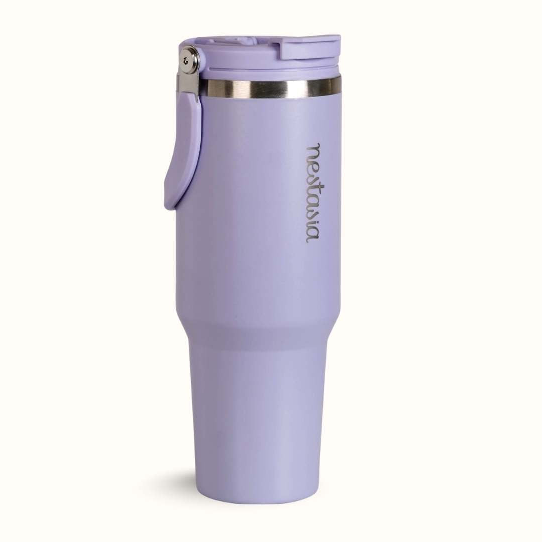 PickSip 40 Insulated Tumbler Bottle With Top Handle Periwinkle 1200ml