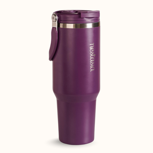 PickSip 40 Insulated Tumbler With Top Handle  Plum Party Mauve 1200ml
