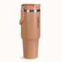 PickSip 40 Insulated Tumbler With Top Handle Soft Nude Peach 1200ml