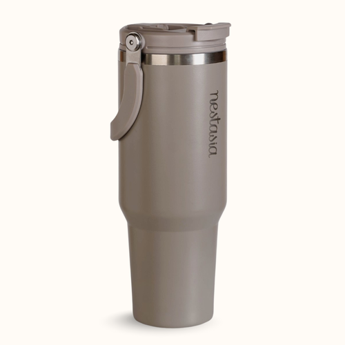PickSip 40 Insulated Tumbler With Top Handle Urban Greige 1200ml