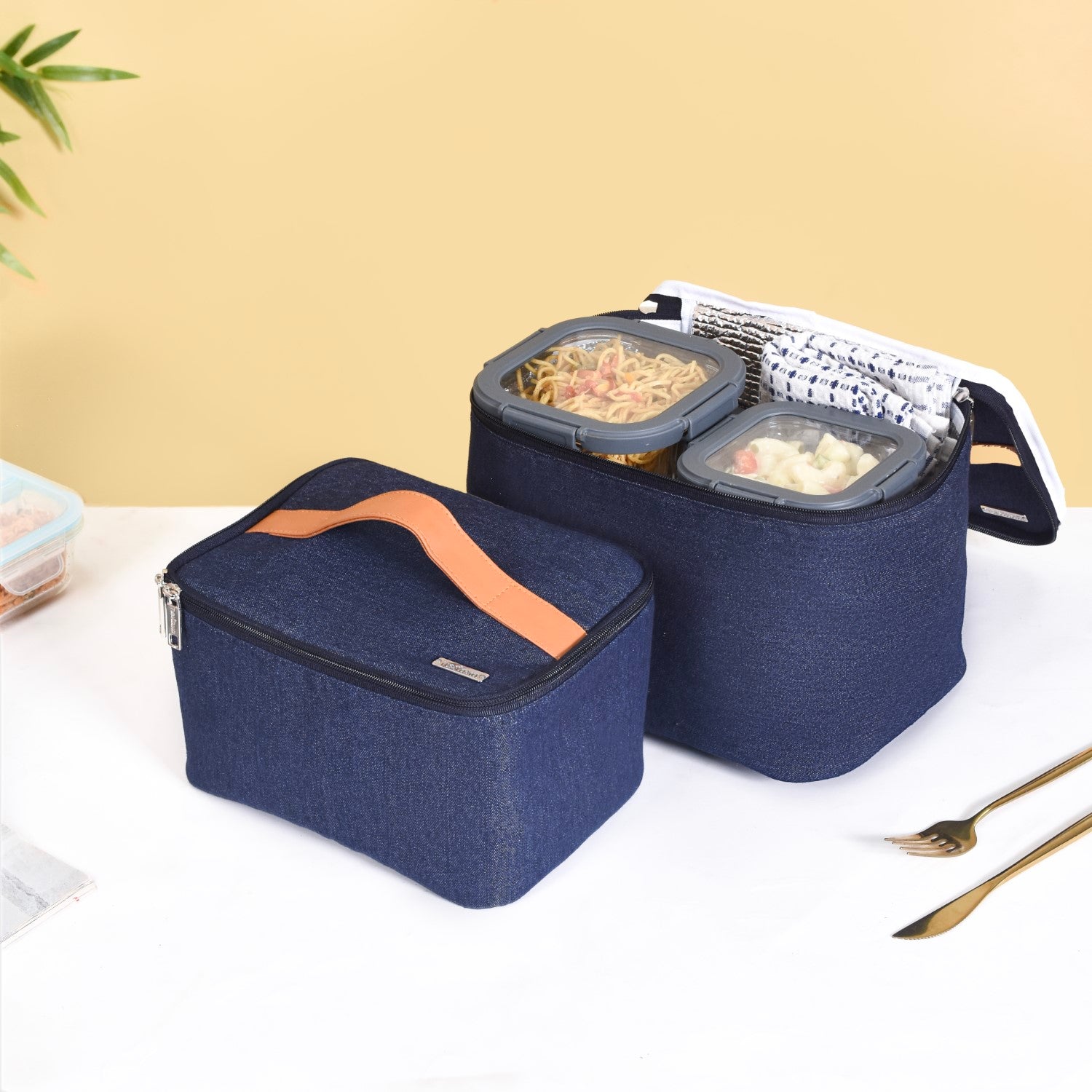 Sustainable Denim Lunch Bag