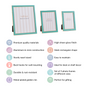 Gold Plated Modern Picture Frames Teal Set Of 3