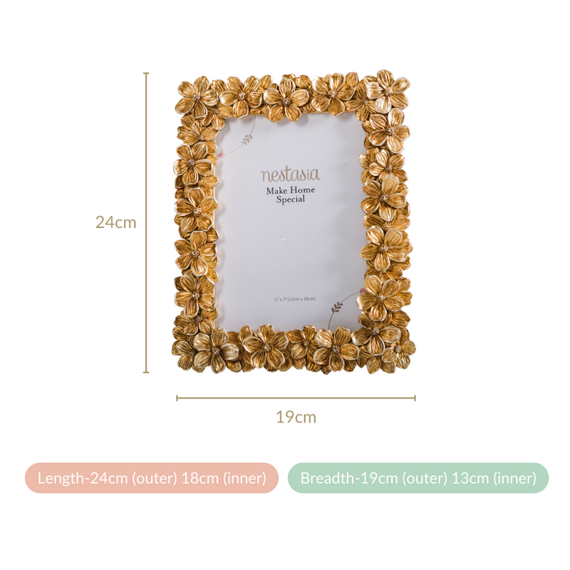 Radiant Floral Family Photo Frame Large