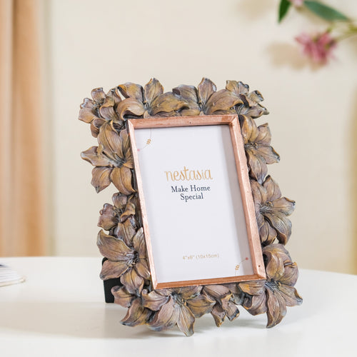 Hibiscus Wooden Finish Resin Photo Frame 9