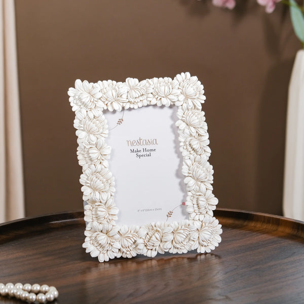 White Blooms Picture Frame Small