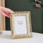 Classic Gold Photo Frame 9.5"x7.5"- Spiral Edge Photo Frame, Resin Photo Frame, Decorative Spiral Frame, Modern Resin Frame, Elegant Spiral Frame